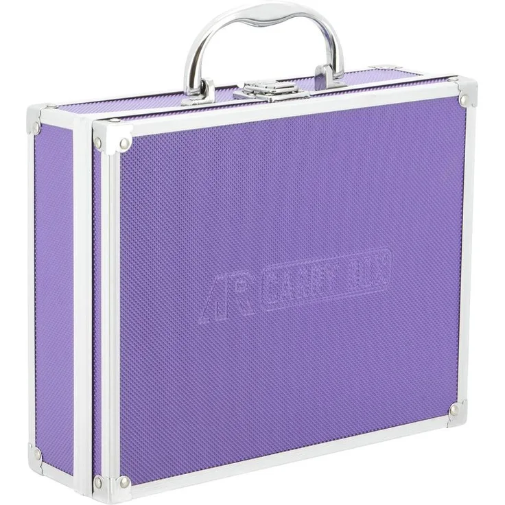 Aluminium Koffer Lila Box mit Schaumstoffeinlage 560025