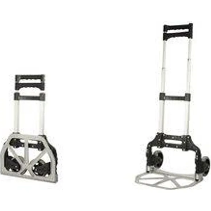 pavo 8055876 Transportkarre, klappbar, Tragkraft: bis 75 kg, silber-schwarz