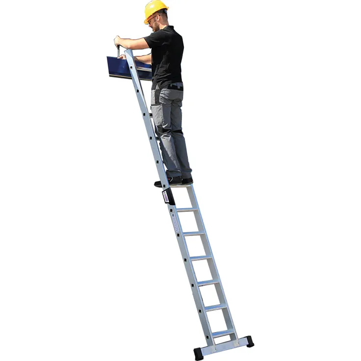 Günzburger Stufenanlegeleiter mit Traverse und Ergo-Pad 12 Stufen