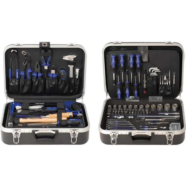Projahn Universal-Werkzeugkoffer 149-tlg. (Nuss-Satz, Ratschen Satz mit 6-Kant 1-4 Zoll und 1-2 Zoll Einsätze, inkl. Schrauberbits (Schlitz, PH, PZ, TX), in ABS Kunststoffkoffer) 8681 – Bild 1