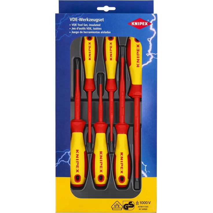 KNIPEX 00 20 12 V02 VDE Schraubendreher-Paket Schlitz - Phillips