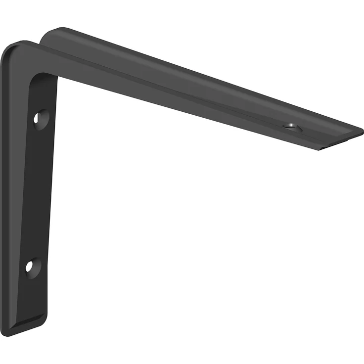 Element System 18133-00132 Regalkonsole Alido-Regalträger - 5 Größen - 3 Farben - 2 Stück-schwarz - 80 x 120 mm, 80x120 mm – Bild 1