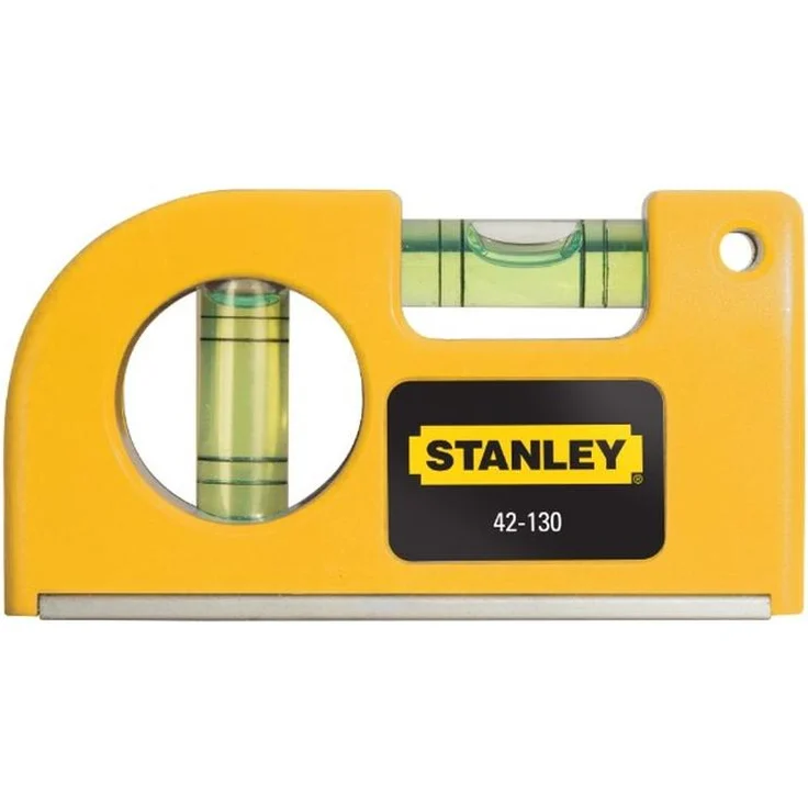 Stanley Taschen-Wasserwaage (magnetisch, horizontale - vertikale Libellen, Kunststoffgehäuse) 0-42-130 – Bild 1