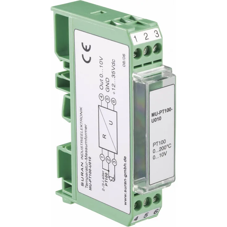 Enda MU-PT100-U010-0-200 Temperatur-Messumformer für Pt 100 MU-PT100-U010-0-200