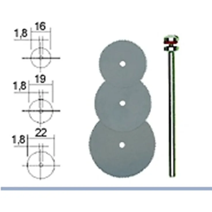 Proxxon 28830 Trennsägeblätter 3 Stück 16,19,22+Träger, hellgrau