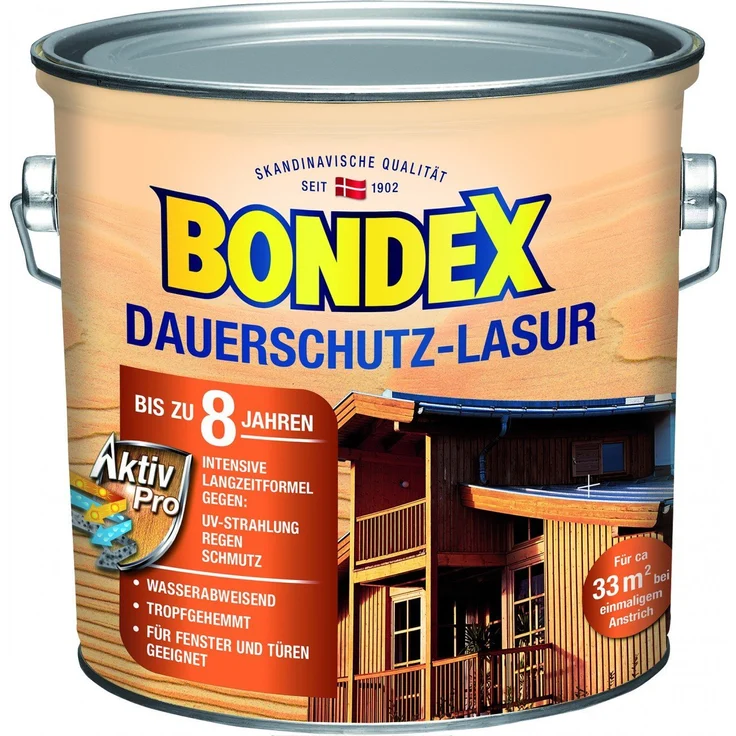 Bondex Dauerschutz-Lasur 2,5 l, nussbaum – Bild 2