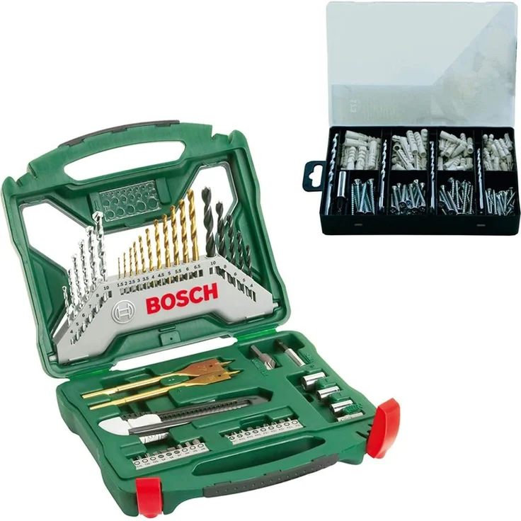 Bosch 50Ti X-Line 50-tlg. Bit- und Bohrer-Set 173-tlg. Befestigungsset – Bild 1