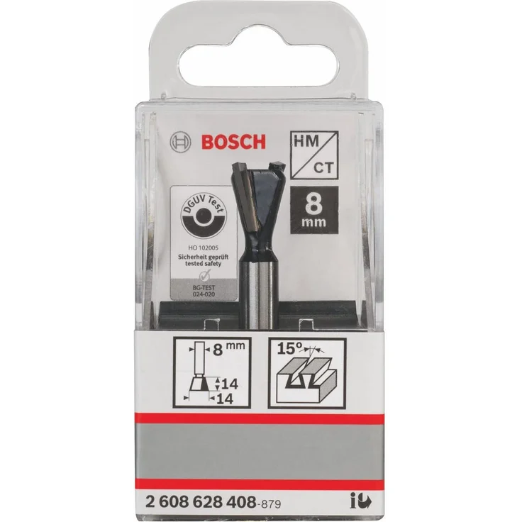 Bosch Professional Bosch Professional Zubehör 2 608 628 408 Zinkenfräser 8mm, D1 14,0 mm, L 14,0 mm, 15° – Bild 4