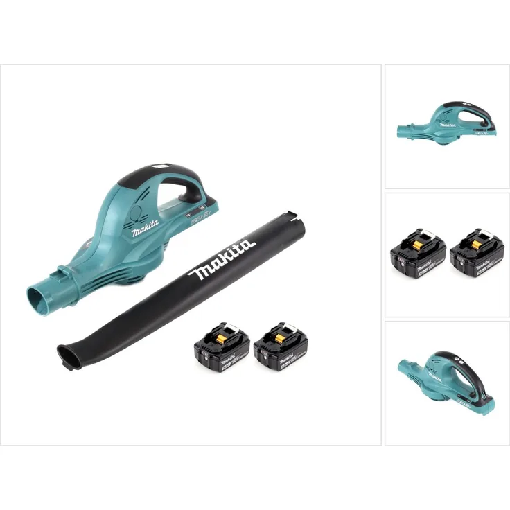 Makita DUB 361 T 2x 18 V - 36 V Akku Laubbläser Gebläse plus 2x Makita BL 1850 5 Ah - 5000 mAh Akku