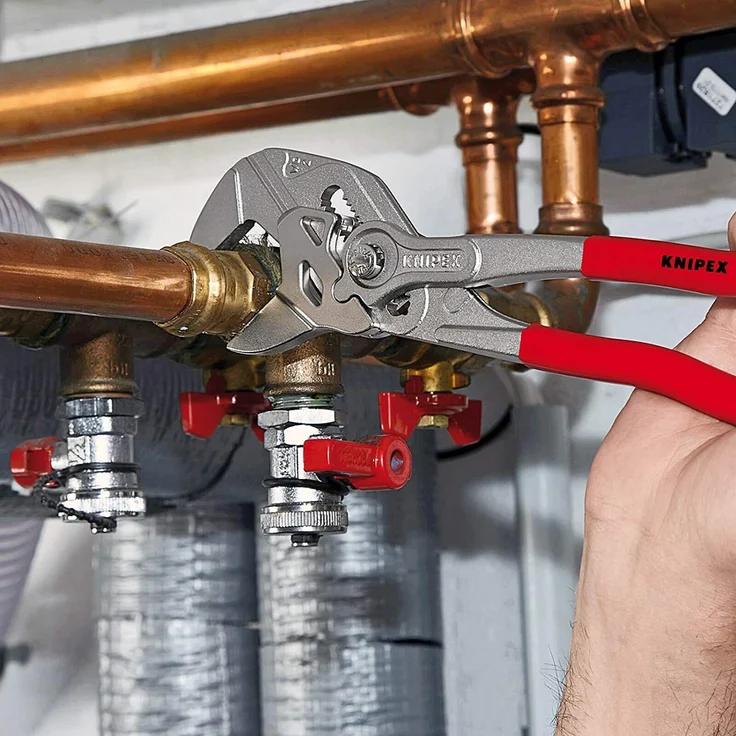 KNIPEX 86 03 300 Zangenschlüssel Zange und Schraubenschlüssel in einem Werkzeug mit Kunststoff überzogen verchromt 300 mm – Bild 11