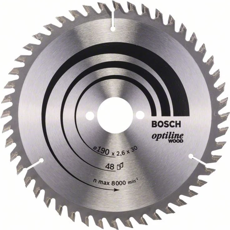 Bosch Professional Kreissägeblatt Optiline Wood (für Holz, 190 x 30 x 2,6 mm, 48 Zähne, Zubehör Kreissäge) – Bild 1