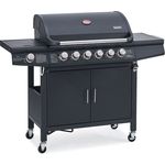 TAINO RED 6 Gasgrill schwarz 6 Edelstahl Brenner Seitenkocher, Weiterentwicklung des TAINO 6 PRO
