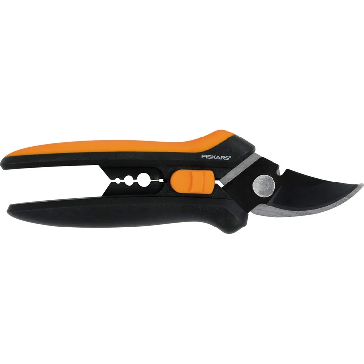 Fiskars Floristenschere SP14, Länge 24 cm, Hochwertige Stahlklingen-Kunststoff Griff, Schwarz-Orange, Solid, 1051601 mittelgroß – Bild 1