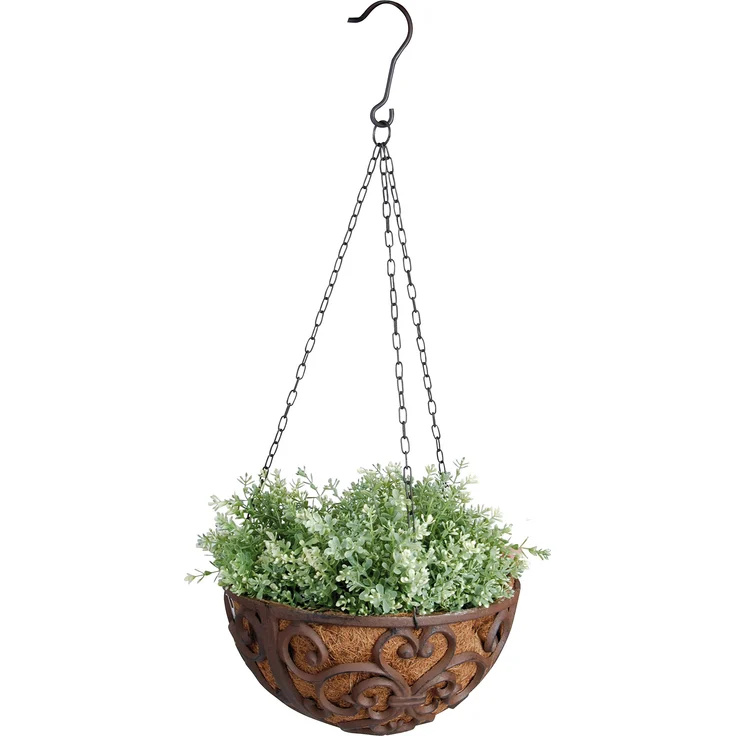 Esschert BPH26 design, Hanging Basket Gußeisen Durchmesser 30 cm L, 30 x 30 x 15 cm