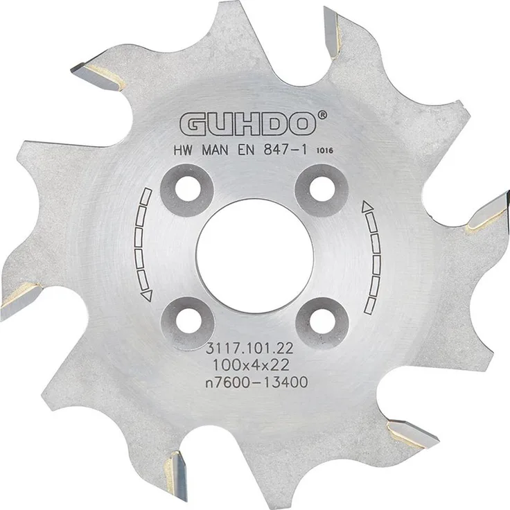 GUHDO LAMELLEN Nutfraeser HW 100X4,0X22 mm Z6