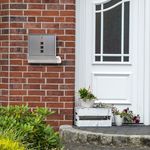 Grafner Edelstahl Briefkasten mit Zeitungsrolle und 3 Sichtfenstern + Namensschild Postkasten 