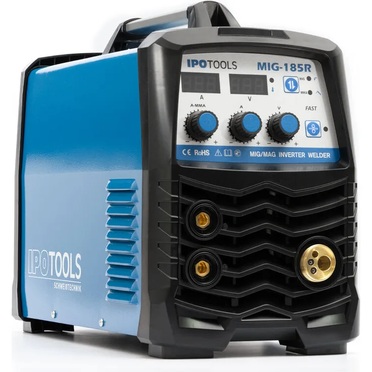 IPOTOOLS MIG-185R Schutzgas Inverter Schweißgerät MIG MAG Digital E-Hand IGBT 185Amp 230V