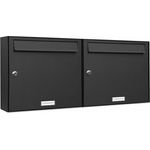 2er Briefkasten Anthrazit Anlage 2 Fach Wandbriefkasten Postkasten Ausführung 2