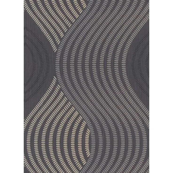 Guido Maria Kretschmer Vliestapete Welle schwarz, 10,05 x 0,53 m