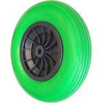 WAGNER Schubkarrenrad - PANNENSICHER - PU geschäumtes Rad, Durchmesser Rad 400 mm, Felge 75 mm, Achse 20 mm, Tragkraft 100 kg - 04840201