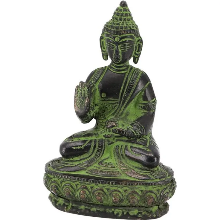 Guru-Shop Buddhafigur »Buddha Statue aus Messing Amoghasiddhi Buddha..« Ausführung 4