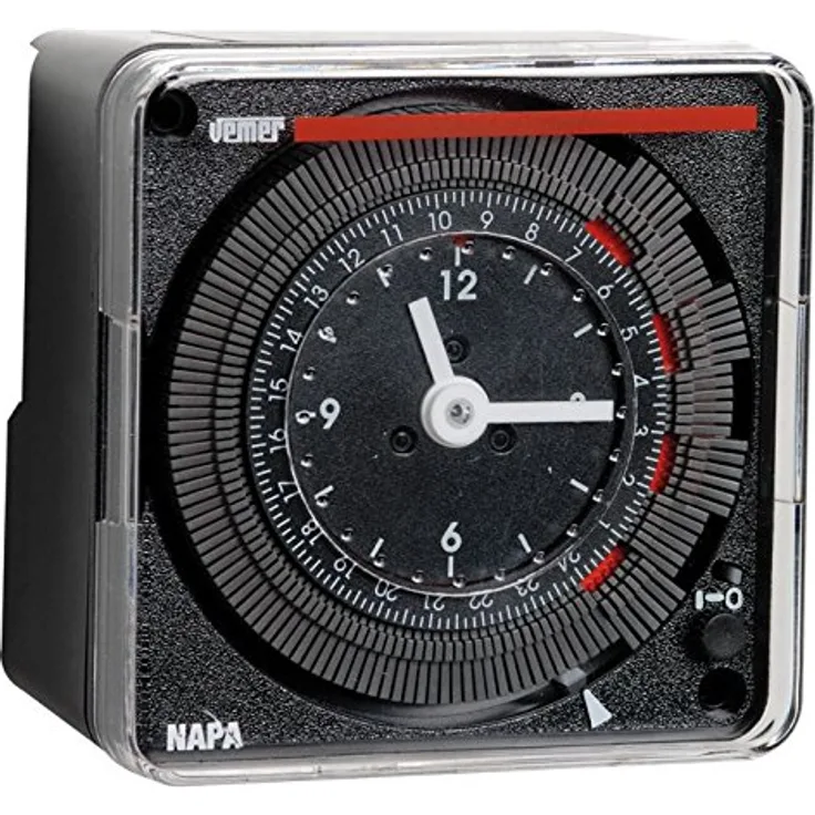 Vemer vp884100 Zeitschalter elektromechanisch napa-d, Wandleuchte oder Panel, hellgrau