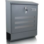 Briefkasten grau anthrazit Post Briefkasten Wandbriefkasten und Zeitungsfach