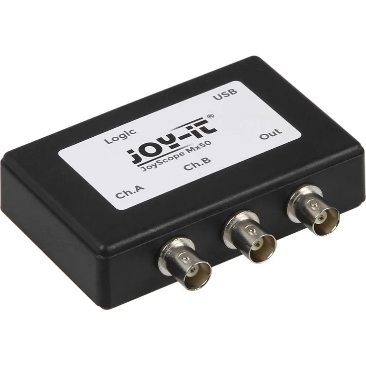 Joy-it JT-ScopeMega50 USB-Oszilloskop 15MHz 2-Kanal, 16-Kanal 8 Bit Digital-Speicher DSO, Mixed-Signal MSO, Logic-Analyser