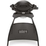 Weber Gasgrill Q 1000 mit Stand 1 Brenner und Aromaschienen Schwarz