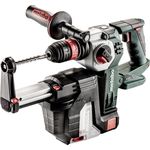 Metabo Akku-Hammer - Akku-Bohrhammer KHA 18 LTX BL 24 QUICK + integrierte Staubabsaugung, Bohrtiefenanschlag, Zusatzhandgriff, mit 3 Funktionen 18 V - 2,2 - 0-1200 - min