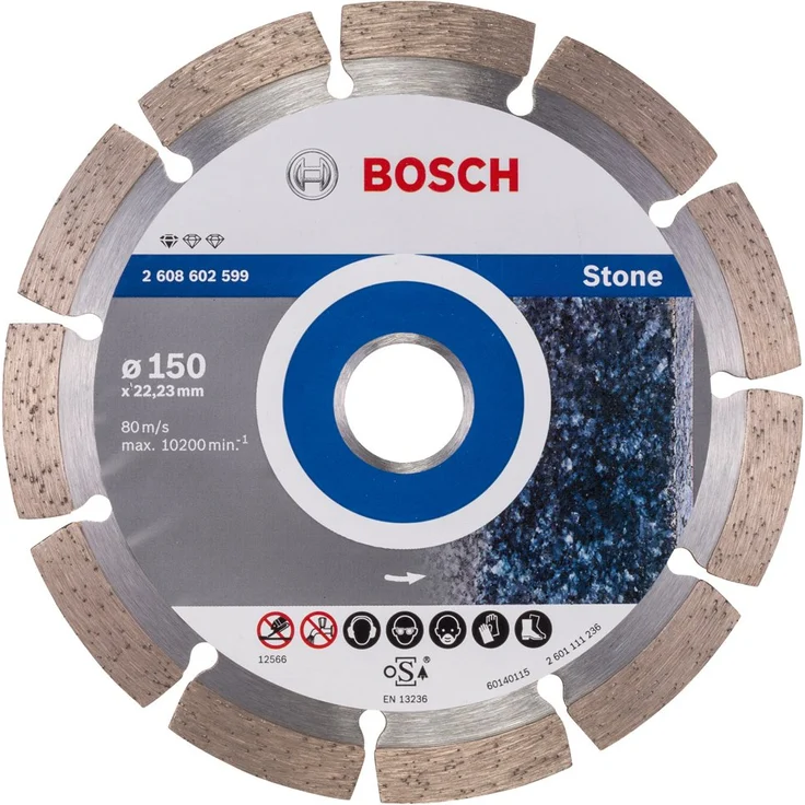 Bosch Professional Diamanttrennscheibe (für Granit und Naturstein, Ø: 150 mm, Zubehör für Winkelschleifer) – Bild 1