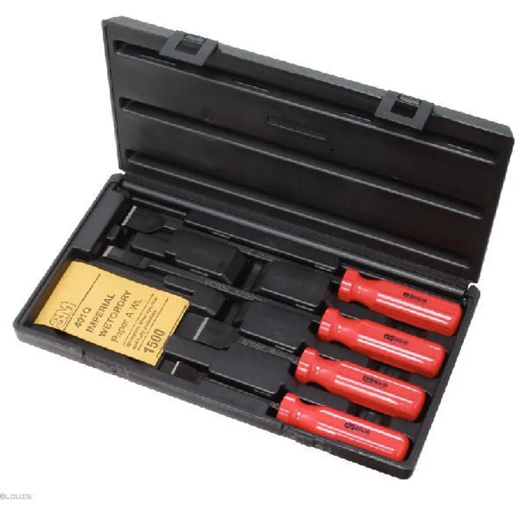 KS TOOLS DICHTUNGSSCHABER-SATZ 4TLG. IM PE KOFFER JE 2x12,5  25mm Klinge m. 200? Län