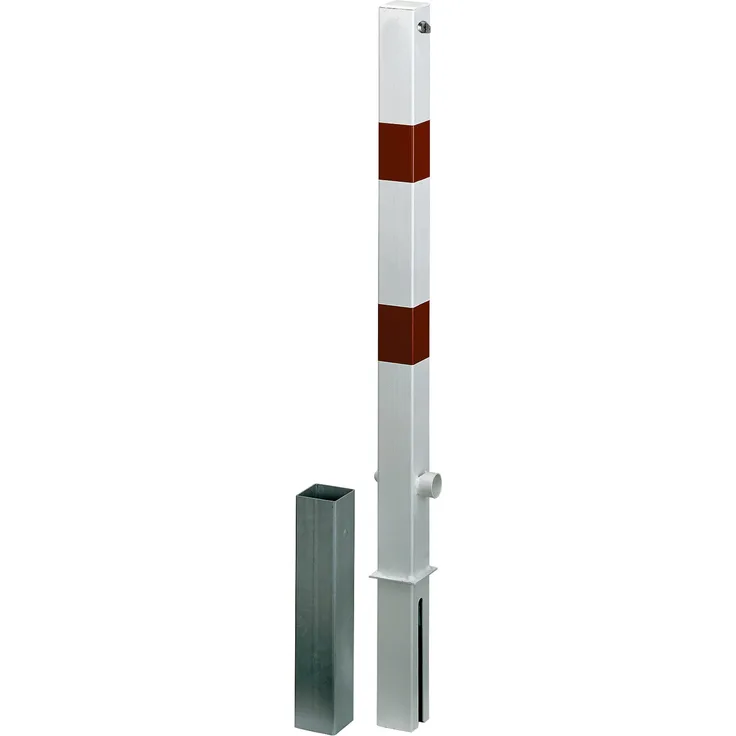 GAH Absperrpfosten Passau-Royal, herausnehmbar, Weiß, DK, 70x70,1200 mm - GAH Alberts