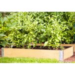 1a-Handelsagentur 4x Hochbeet-Rahmen 120x80cm Palettenrahmen Frühbeet Pflanzbeet Gartenbeet stapelbar