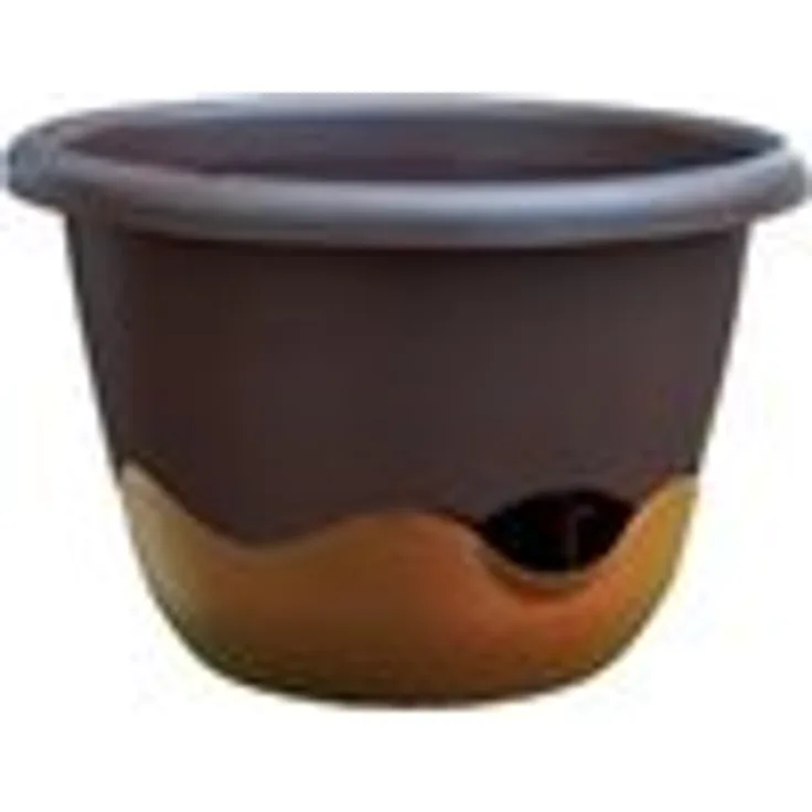 PP-Plastic Blumenampel Mareta, Größe:Ø25 cm, Farbe:braun/bronze