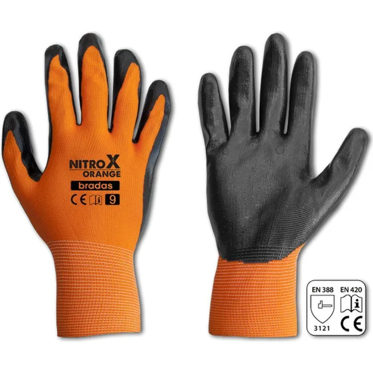 Nitril Handschuhe orange 10