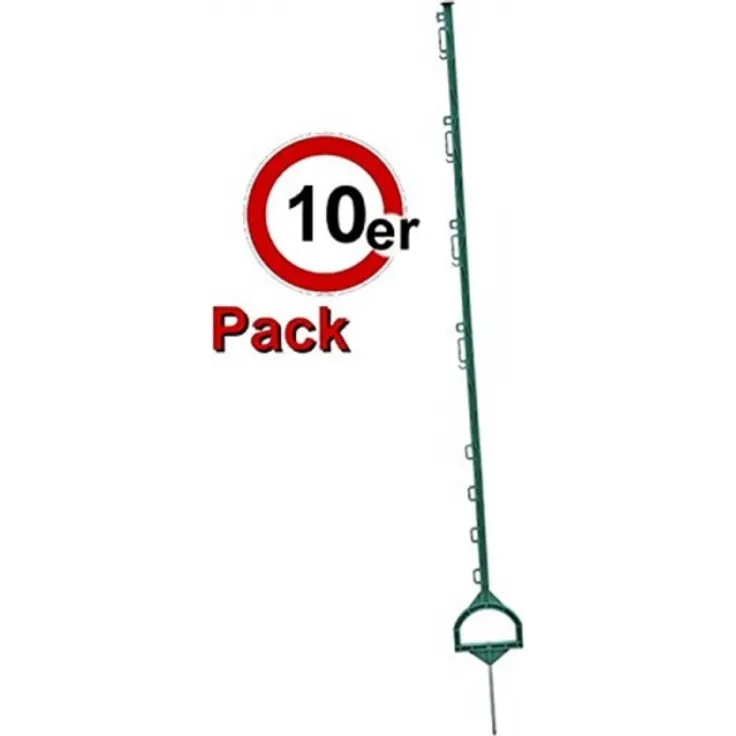 Göbel Weidezaunpfahl Kunststoffpfahl 156cm Göbel 10669 Stahlnagel 10 Stück grün