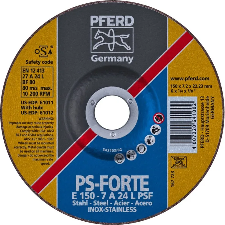 Pferd 62015640 Schruppscheiben E 150-7 A 24 L PSF