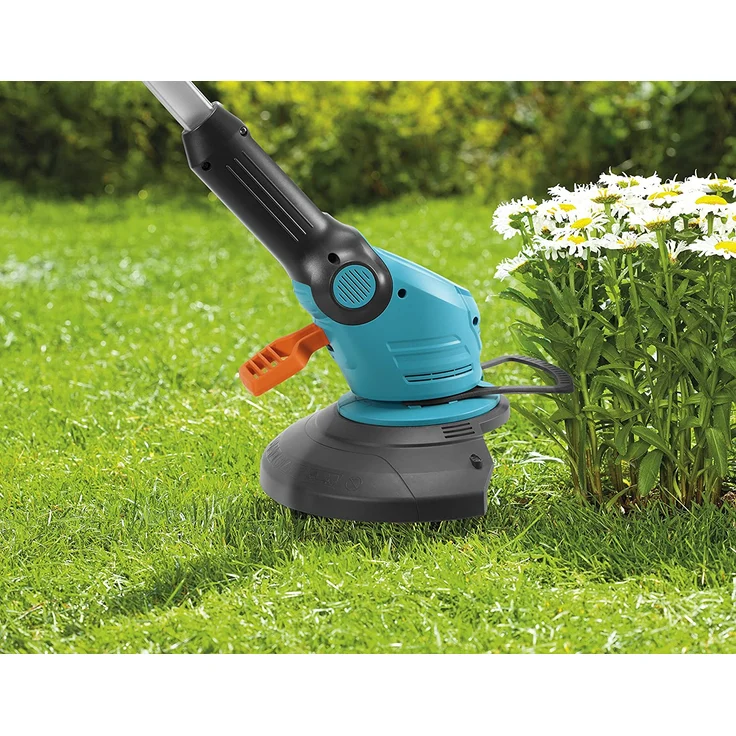 GARDENA Akku-Trimmer Set EasyCut Li-18/23R: Rasentrimmer mit 230 mm Schnittkreis, Teleskopstiel und Pflanzenschutzbügel, Stielneigungsverstellung 9823-20, Schnittbreite: 2,3 cm – Bild 7