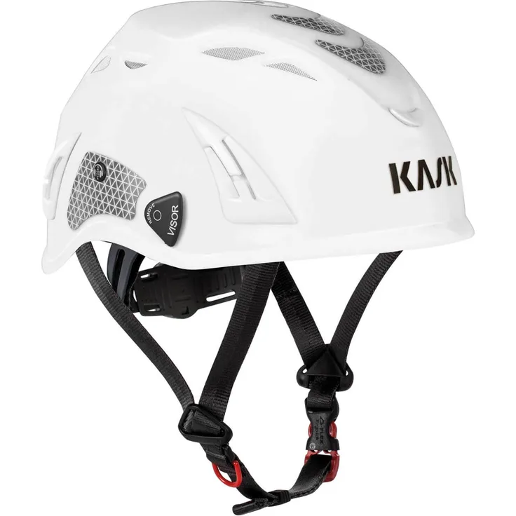 KASK Schutzhelm, Bergsteigerhelm, Industriekletterhelm Plasma HI VIZ - Arbeitsschutzhelm, Drehrad, Reflexstreifen, EN 397