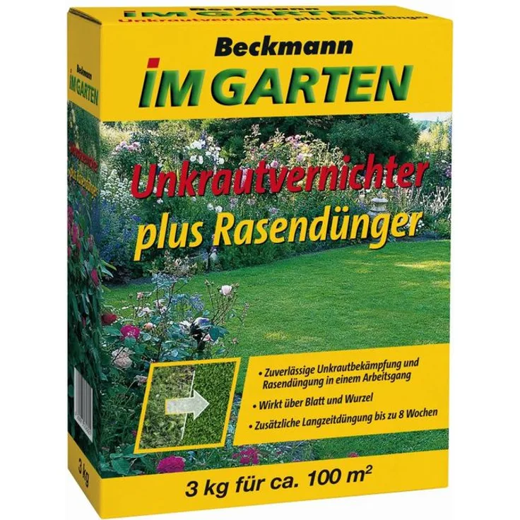 Beckmann 3 kg Rasendünger mit Unkrautvernichter + Langzeitwirkung f. ca 150m²