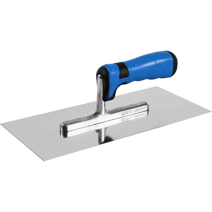 TECTOOL Glättekelle rostfrei, 2K-Griff-Griff, 280 x 130 x 0,7 mm