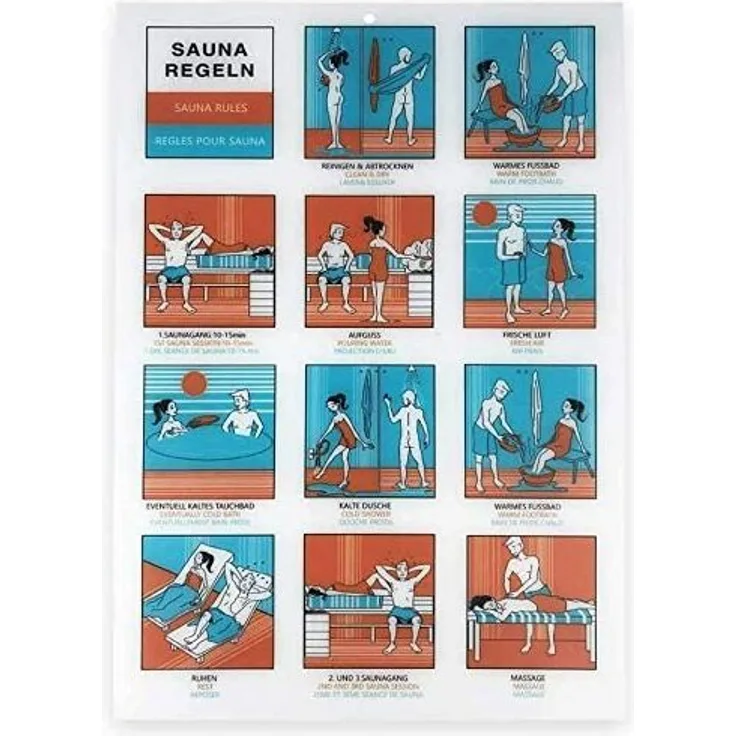 Sauna Baderegel Tafel 21x30 cm