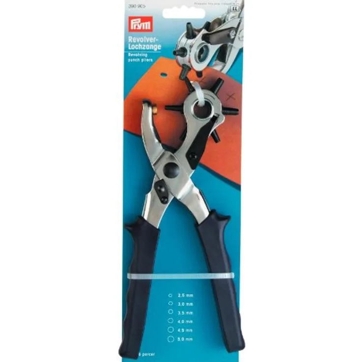 PRYM 6 Löcher Revolverlochzange, schwarz, 20 cm