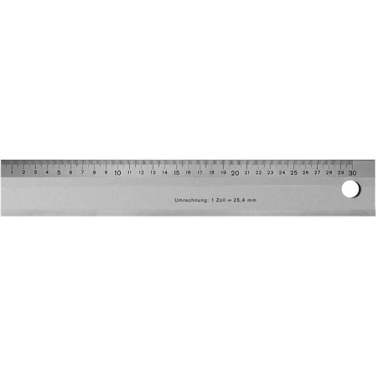 HELIOS-PREISSER 0453434 Maßstab aus Alu-Profil, eloxiert, mit Teilung, 1000 mm