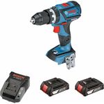 Bosch Professional Schlagbohrschrauber GSB 18V-60 C (2 x 2,0 Ah + AL1820CV + Karton)