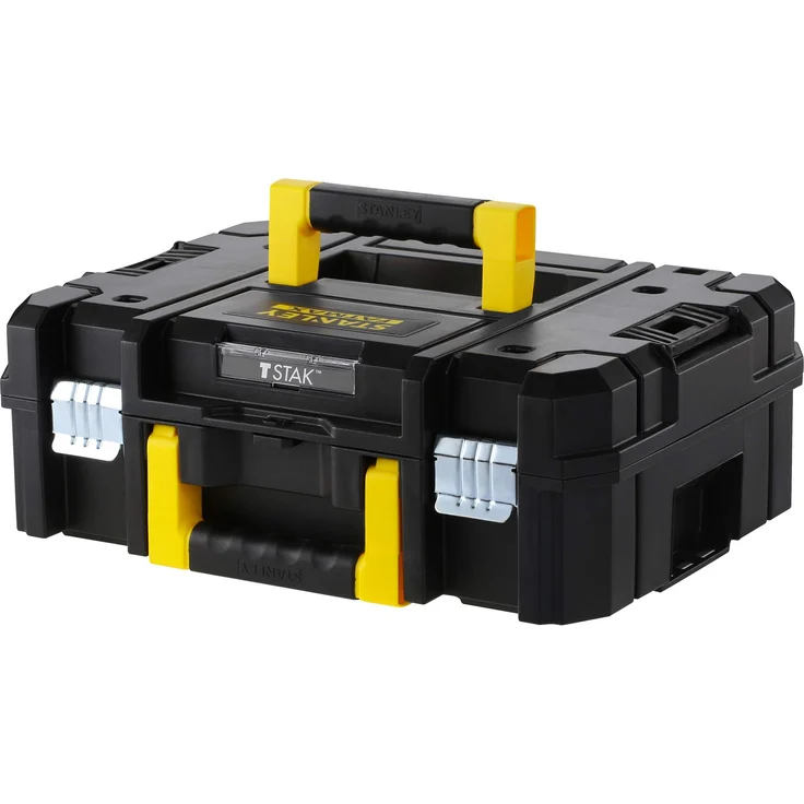 Stanley FMST1-71966 FatMax Pro-Stack Werkzeugbox (13.5 Liter, für kleinerer Handwerkzeuge + Elektrowerkzeuge, mit Schaumstoff-Einlage, rostfreie Metallverschlüsse, stapelbar – Bild 1