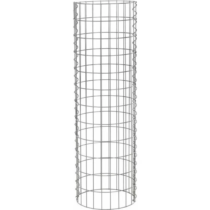 Gabione Steingabionen Steinkorb Drahtkorb Gabionensäule rund Ø 35 cm 1,20 m