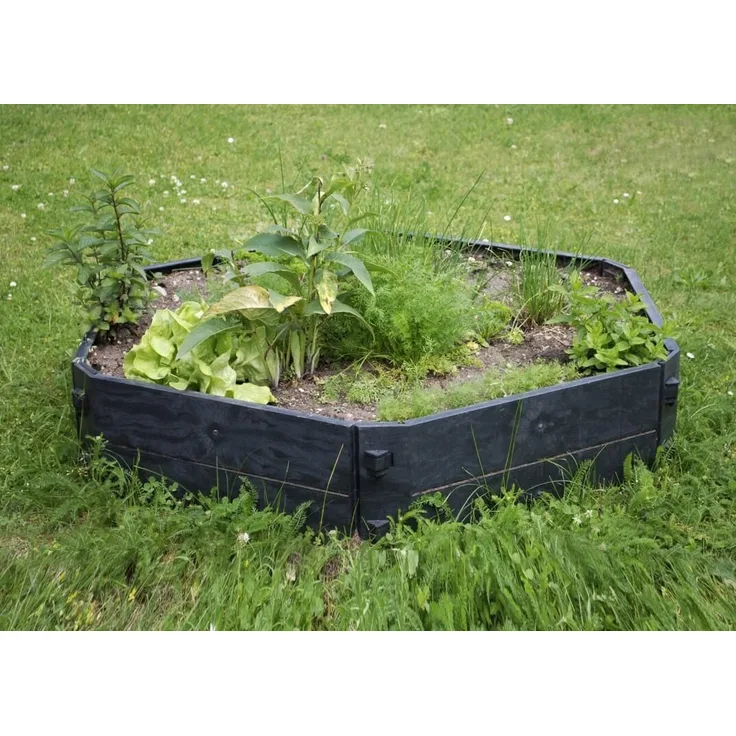 KHW Hochbeet 250 l 130 x 25 cm Anthrazit