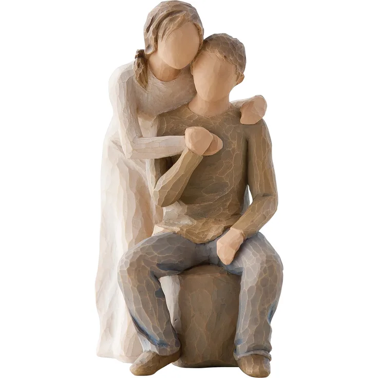 Willow Tree 26439 Figur Du und Ich, Harz, natur, 6,4 x 3,8 x 17,8 cm